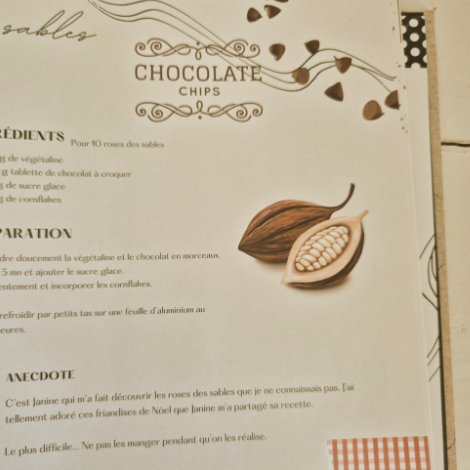 Page de recette intérieure.